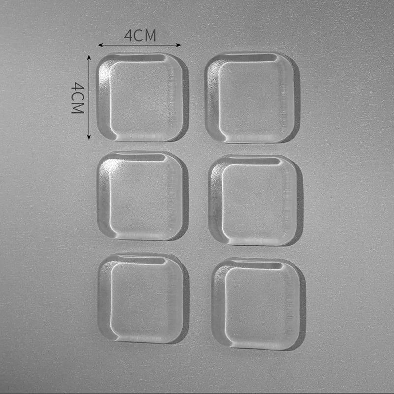 6Pcs Silicone Door Stopper Stickers Handle Bumpers Adhesive Mute Anti-Shock Protect Pad Transparent Waterproof Door Stopper Pad