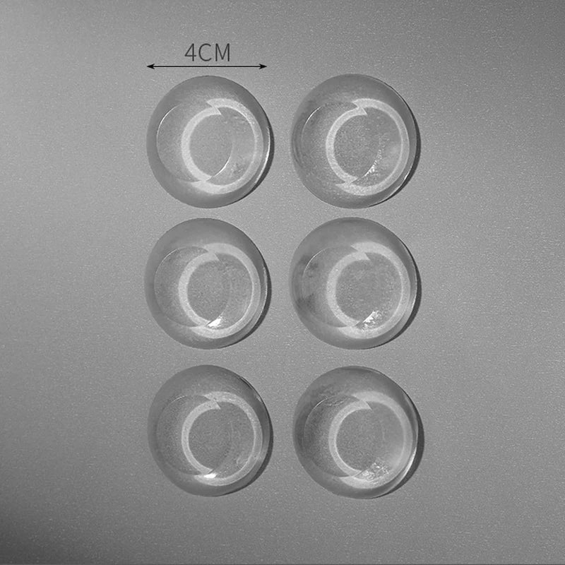 6Pcs Silicone Door Stopper Stickers Handle Bumpers Adhesive Mute Anti-Shock Protect Pad Transparent Waterproof Door Stopper Pad